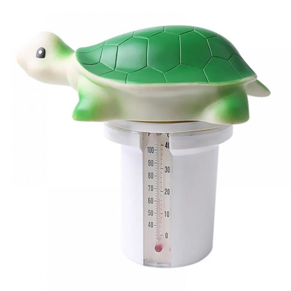 Плаващ диспенсър за хлорни таблети Костенурка с термометър | Pool Supplies