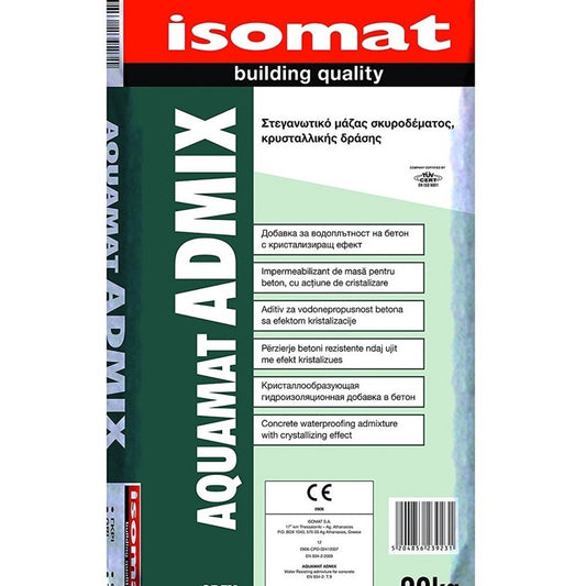 Добавка за водоплътност с кристализиращ ефект за бетон Aquamat Admix | Isomat