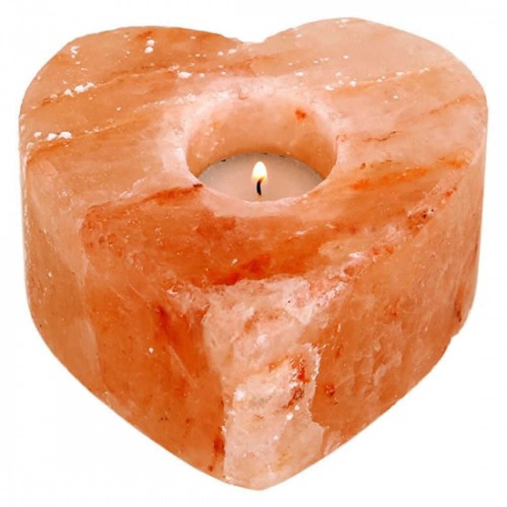 Свещник от хималайска сол сърце | Spa Supplies