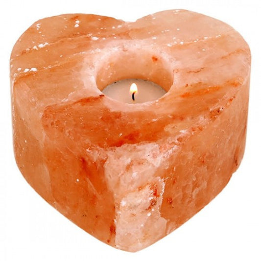 Свещник от хималайска сол сърце | Spa Supplies