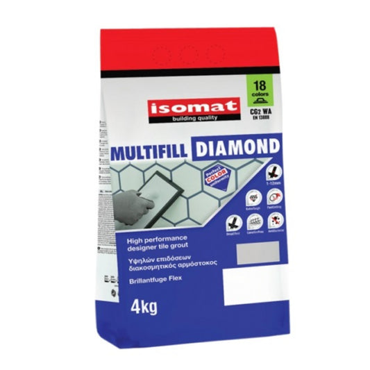 Водоотблъскваща фугираща смес на циментова основа за стъклокерамика MULTIFILL DIAMOND 1-12 | Isomat