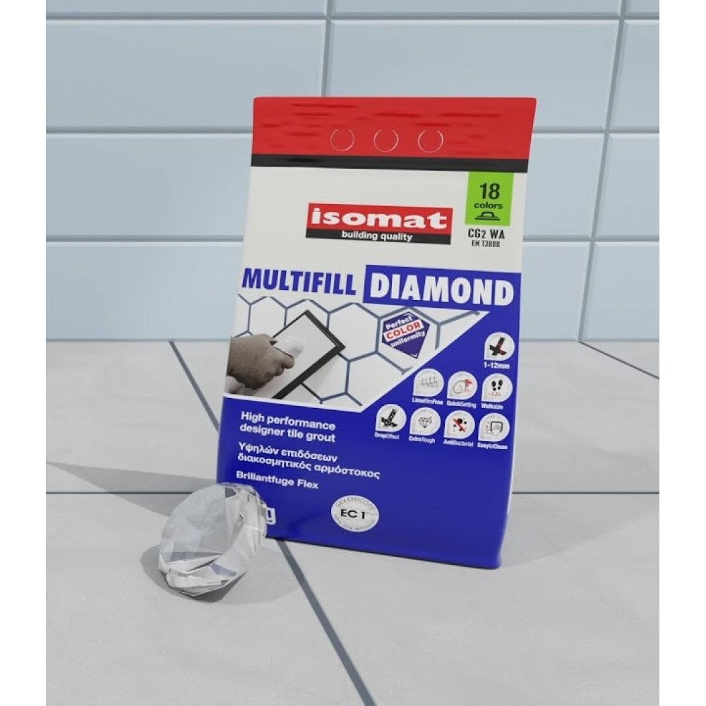 Водоотблъскваща фугираща смес на циментова основа за стъклокерамика MULTIFILL DIAMOND 1-12 | Isomat