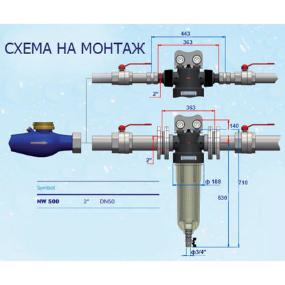 Центробежен филтър за вода Cintropur NW 500 2" | EU