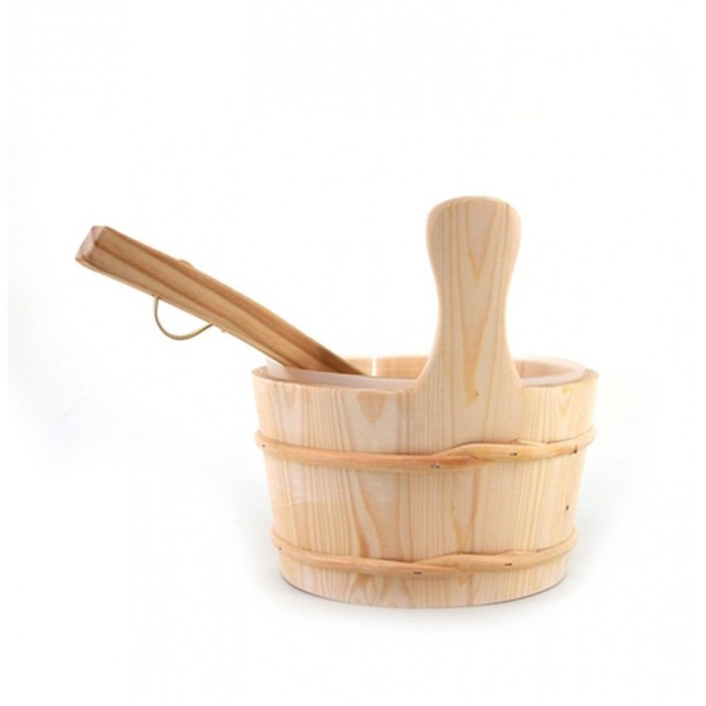 Ведро за сауна с пластмасова вложка и черпак | Spa Supplies