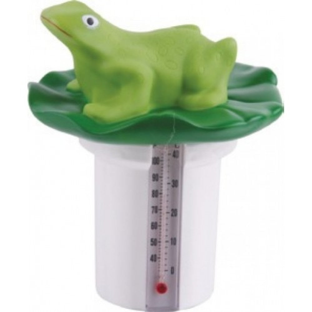 Плаващ диспенсър за хлорни таблети Жаба с термометър | Pool Supplies