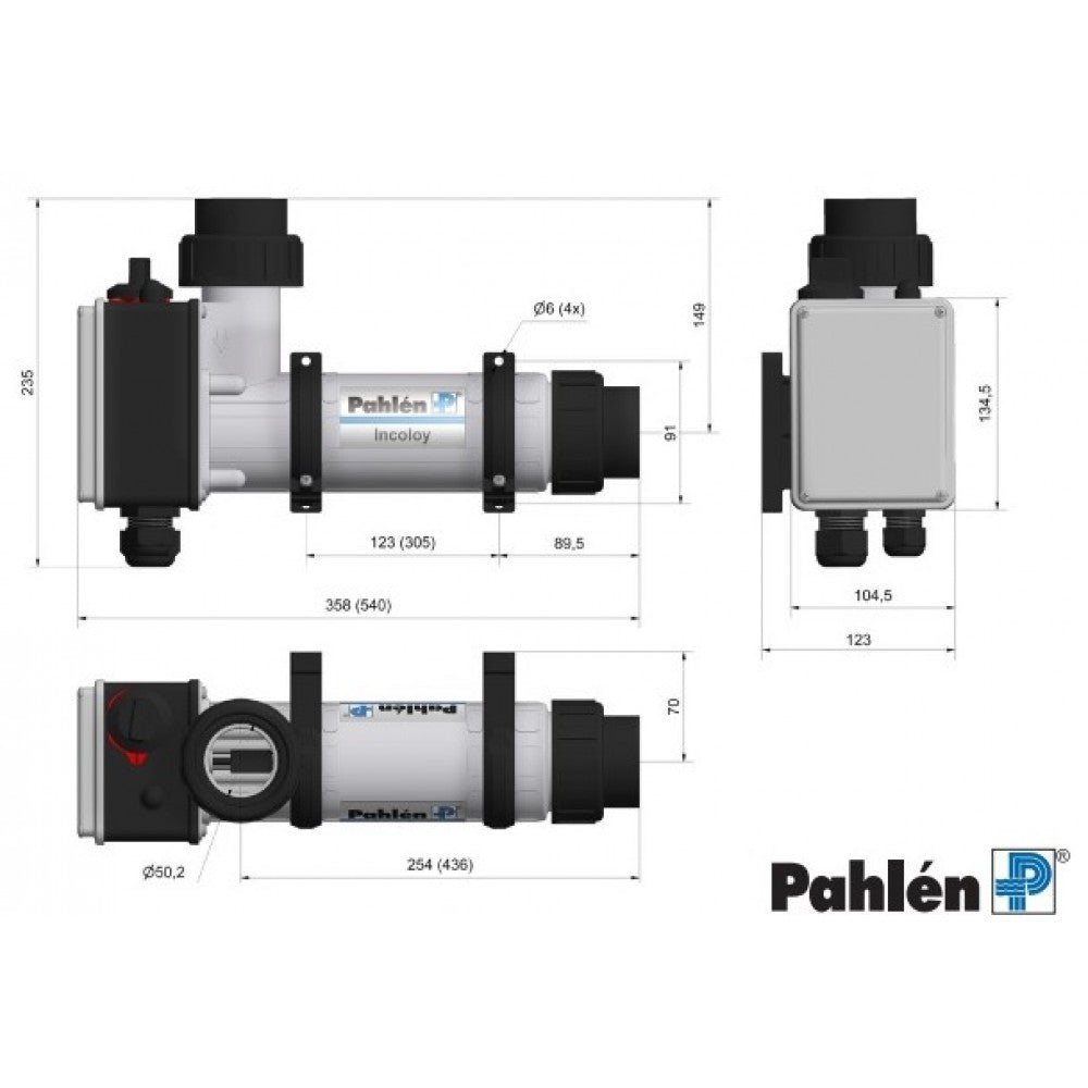 Електрически нагревател за басейн Aqua Compact Incoloy 825 3kW-18kW | Pahlen