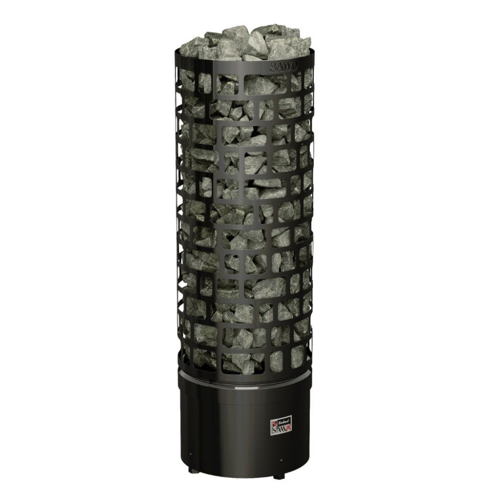 Печка за сауна Aries Round Black 4.5kW-9kW с външно управление | Sawo