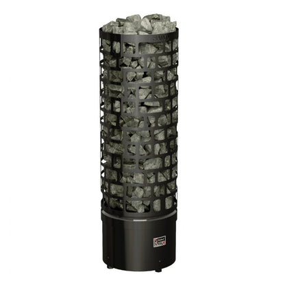 Печка за сауна Aries Round Black 4.5kW-9kW с външно управление | Sawo