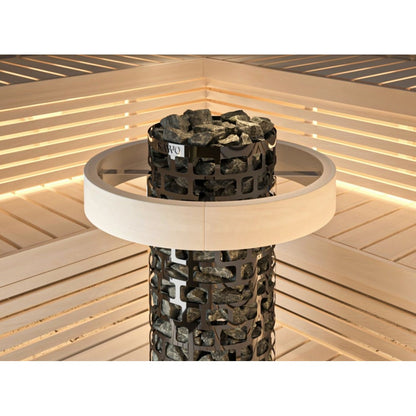 Печка за сауна Aries Round Black 4.5kW-9kW с външно управление | Sawo
