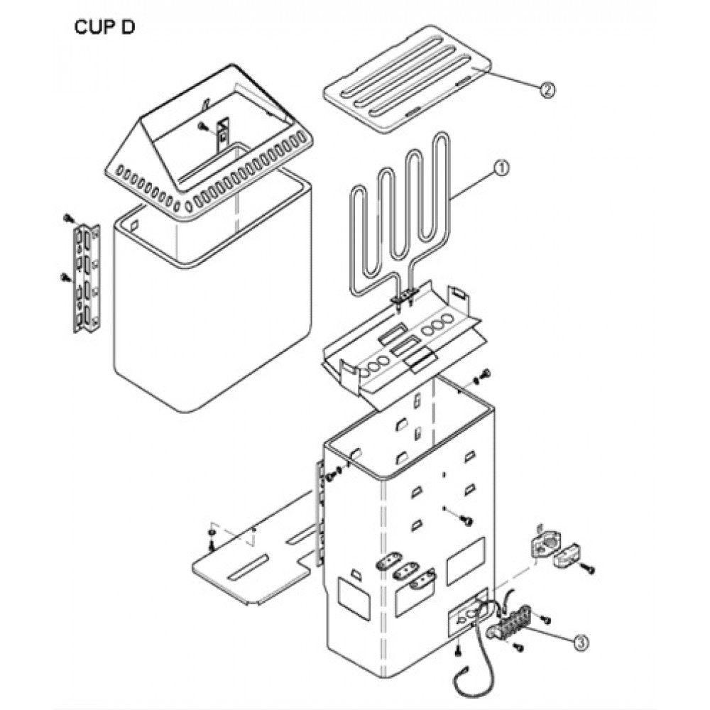 Печка за сауна CUP D 4.5kW-8.0kW с външно управление | Helo