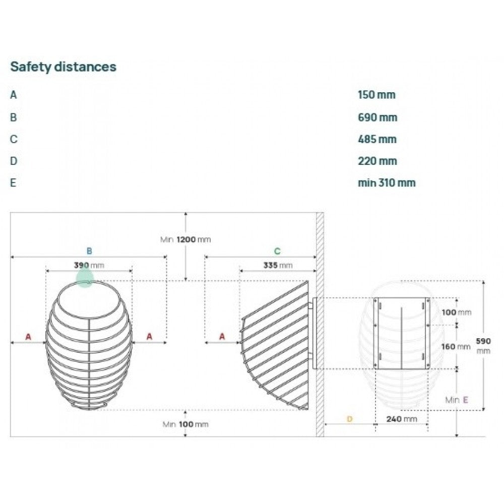 Печка за сауна Drop Heater 4.5kW-9.0kW с външно управление | Huum