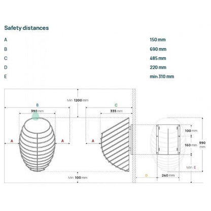 Печка за сауна Drop Heater 4.5kW-9.0kW с външно управление | Huum