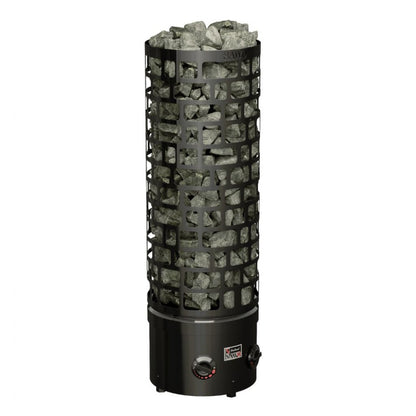 Печка за сауна Aries Round Black 4.5kW-9kW с вградено управление | Sawo