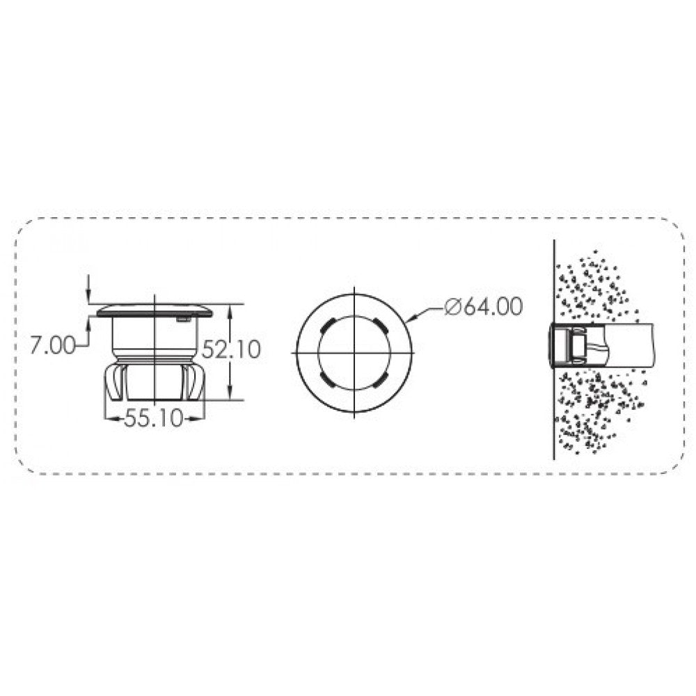 Подводен LED прожектор LED-P10 1W, 12V | Emaux