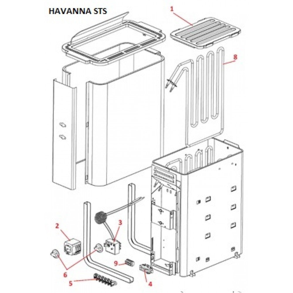 Резервни части на печка за сауна HAVANNA STS | Helo