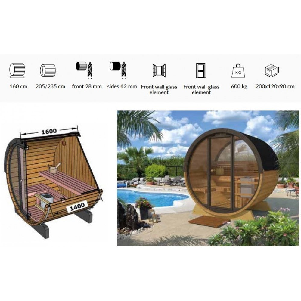 Сауна тип Бъчва за 2-4 души Pool Sauna | EU