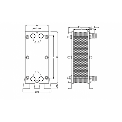 Топлообменник за басейн пластинчат титаниев 30kW-140kW | Elecro