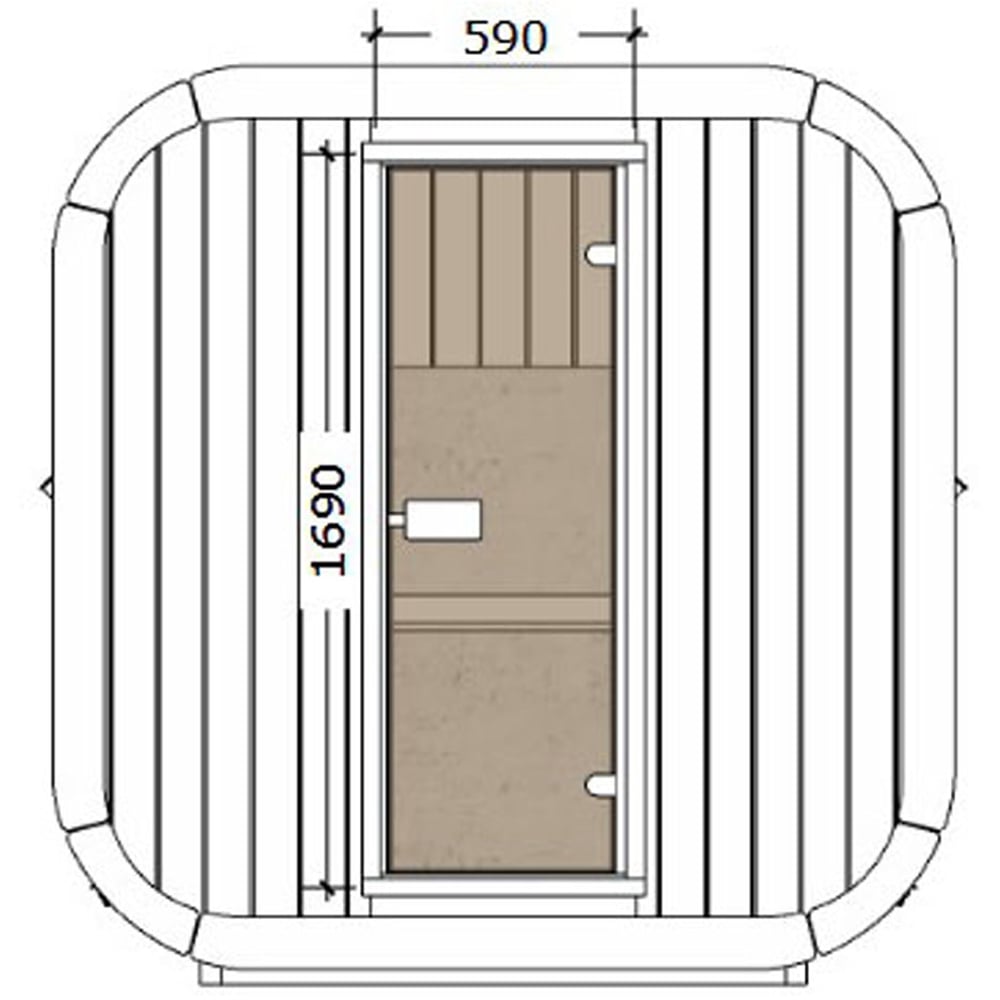 Външна сглобяема сауна за 4-6 души ICON 250S | EU