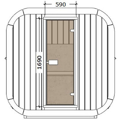 Външна сглобяема сауна за 4-6 души ICON 250S | EU